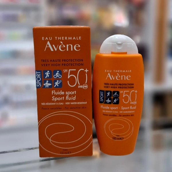 ضد آفتاب اون فلوئید اسپورت 100 میل بی رنگ SPF50 برای انواع پوست | AVENE Fluid Sport sunscreen spf50
